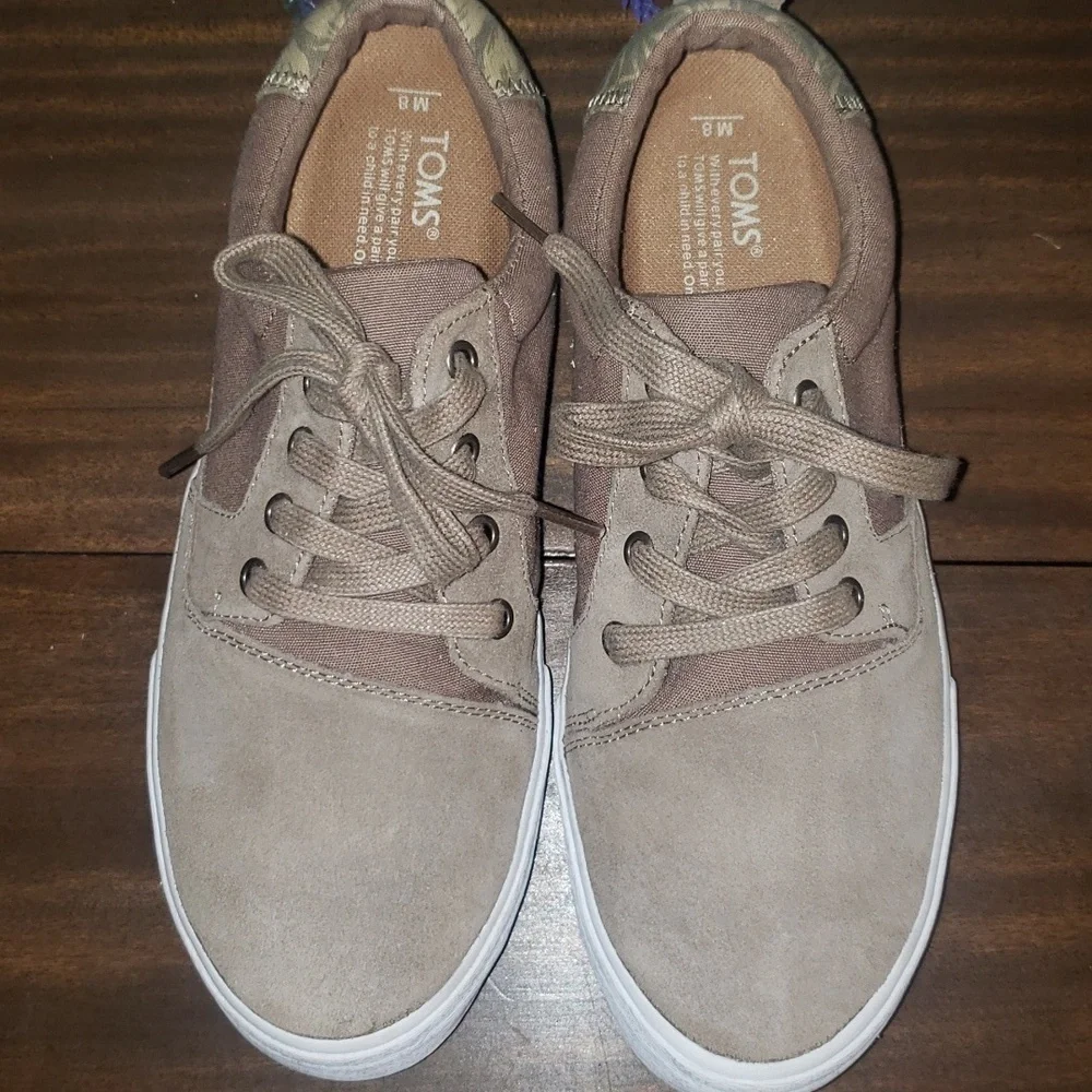 TOM'S VALDEZMEN'S SNEAKER SUEDE DESERT TAUPE - Picture 5 of 7